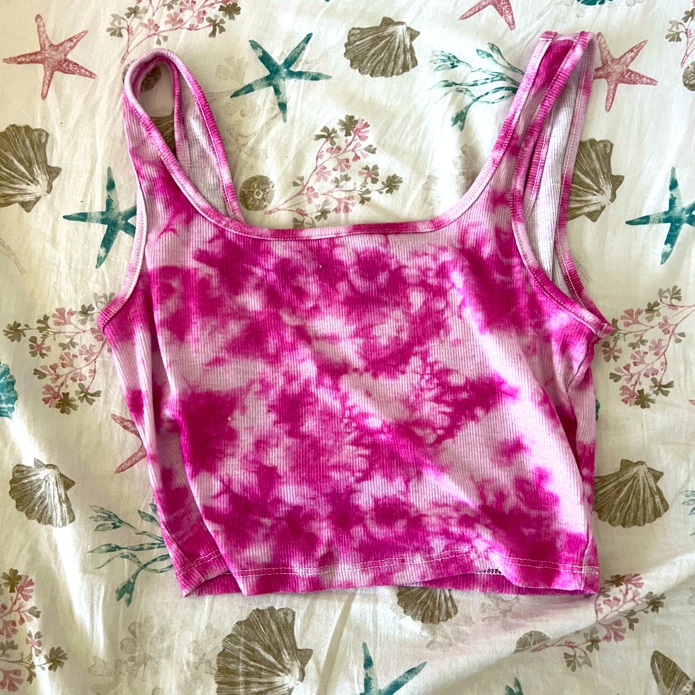 pink splash tank top